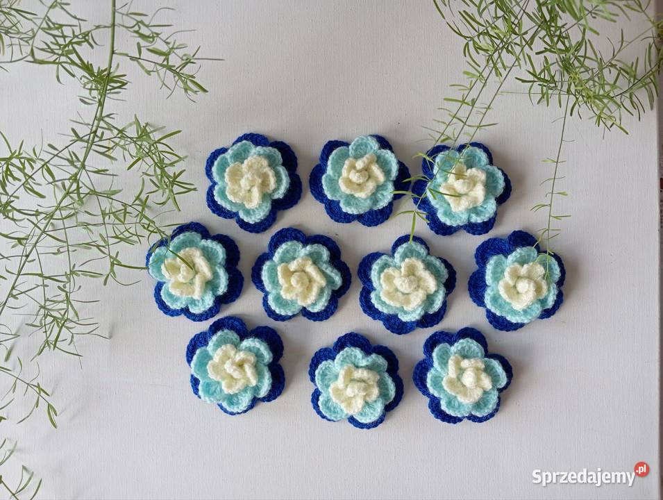 Szydełkowe kwiatki 7
