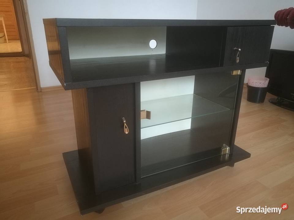 Stolik RTV czarny w stanie Warszawa