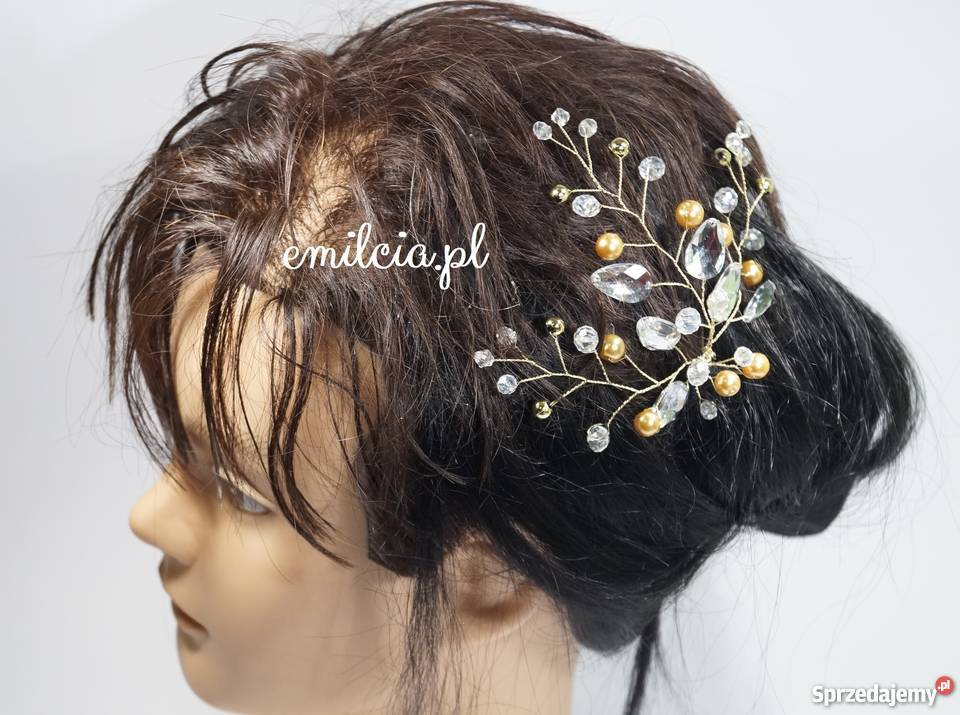 Kokówka Złota Ozdoba do włosów Ślub Bal Sesja I Moda i Styl Zielona Góra
