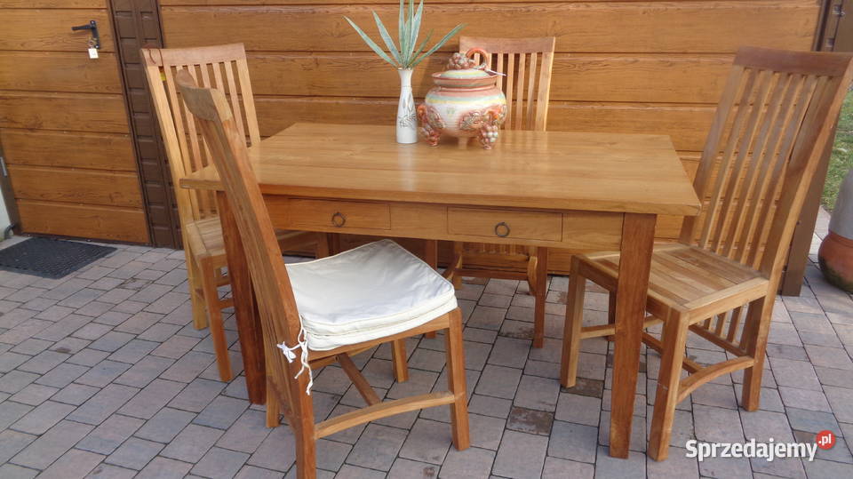 stół z drewna egzotycznego, kolonialny