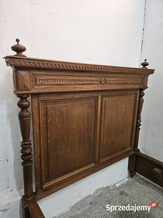 Stare dębowe łóżko eklektyczne Francja Łóżka Nowy Sącz