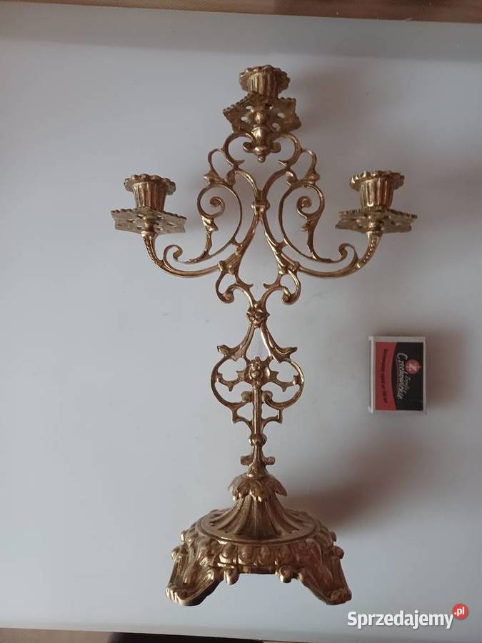 Piękny świecznik mosiężny Poznań sprzedam