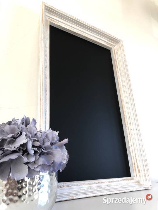 Tablica kredowa w rzeźbionej ramie drewniana śląskie Brzuśnik