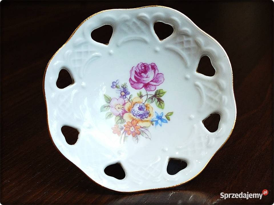 Mini Patera na nóżce Porcelana Kolekcjonerska Żary