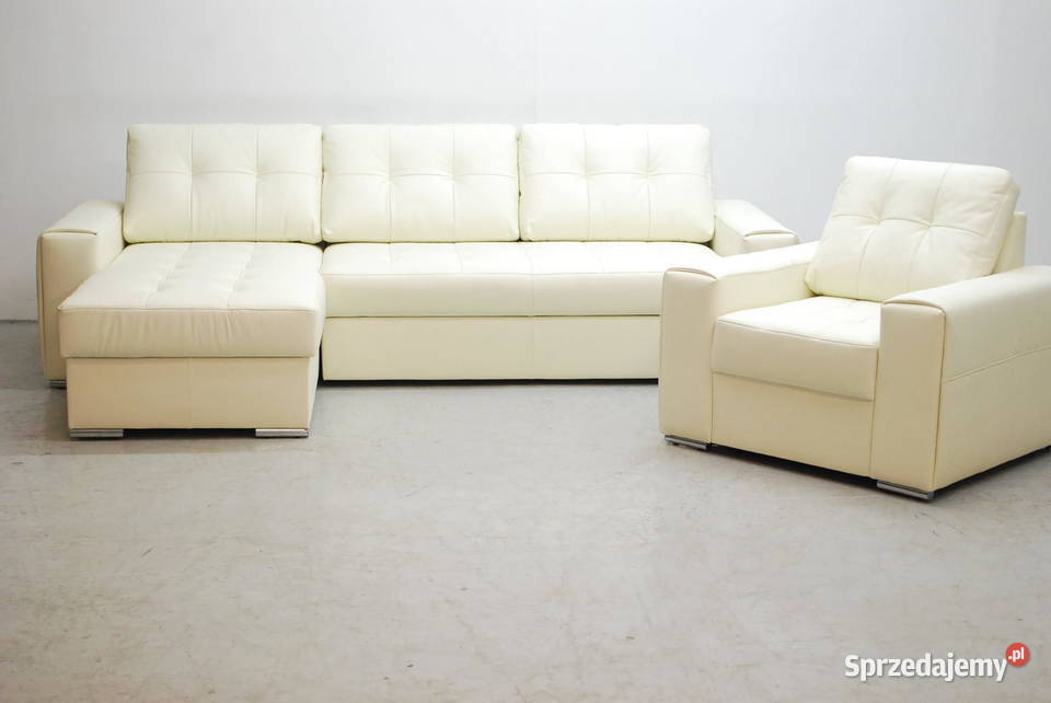 SKÓRA NATURALN NAROŻNIK Z FSPANIAfotel 1018 Poznań