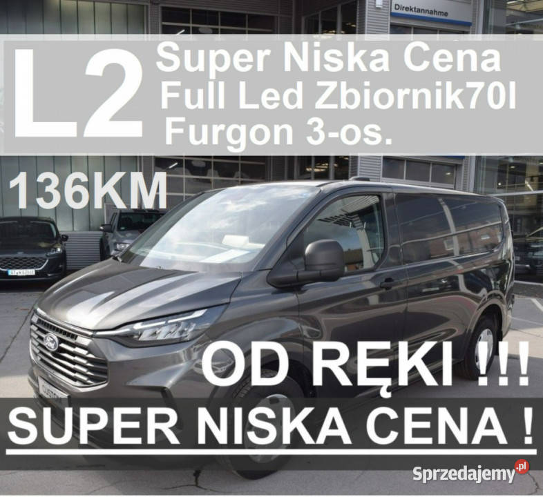 Ford Transit Custom L2 Nowy Ford Custom 136 L2 Szczecinek