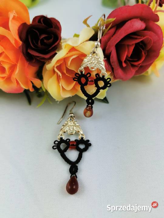 Kolczyki frywolitkowe Kolczyki małopolskie