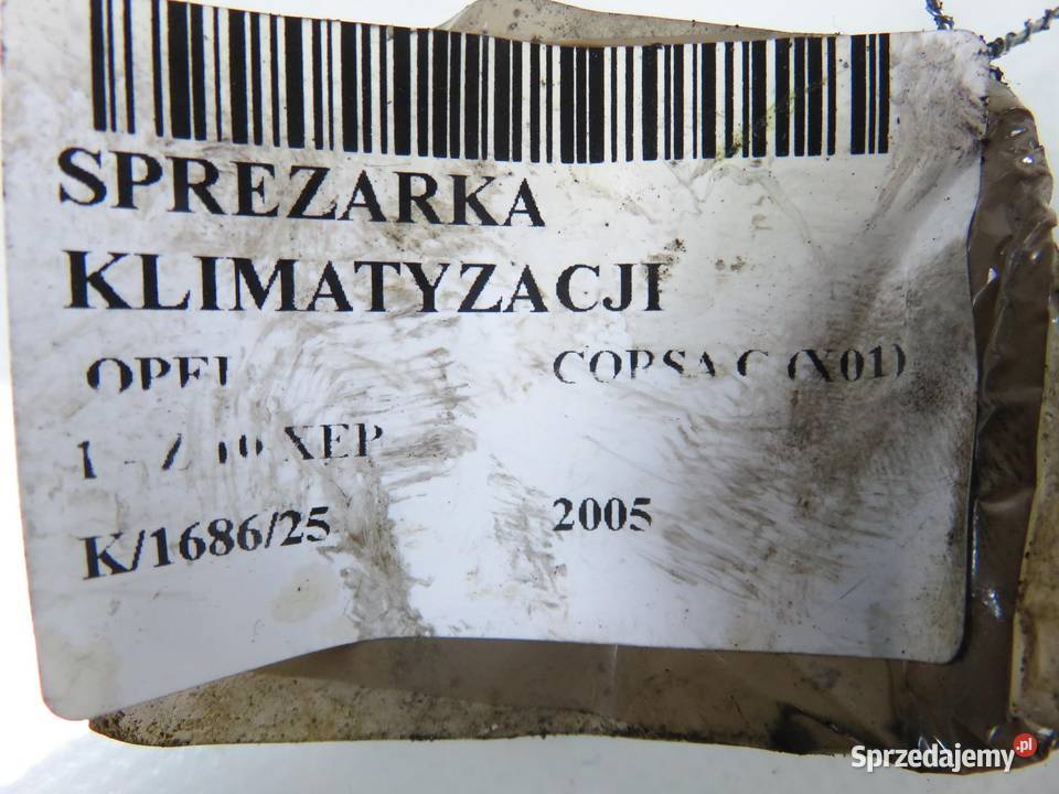 KOMPRESOR KLIMATYZACJI OPEL CORSA C X01 10 Kompresory klimatyzacji