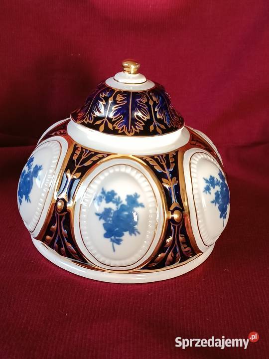 Royal Dux przepiękna stara kobaltowa bomboniera Pozostałe Jastrzębie-Zdrój