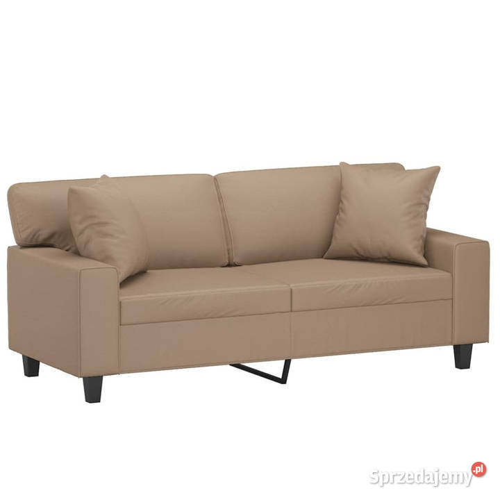 2osobowa sofa z poduszkami cappuccino 140