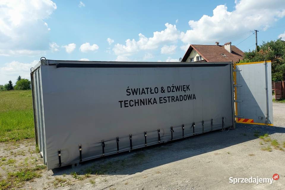 Zabudowa kontener plandeka 7 m długości Łazy