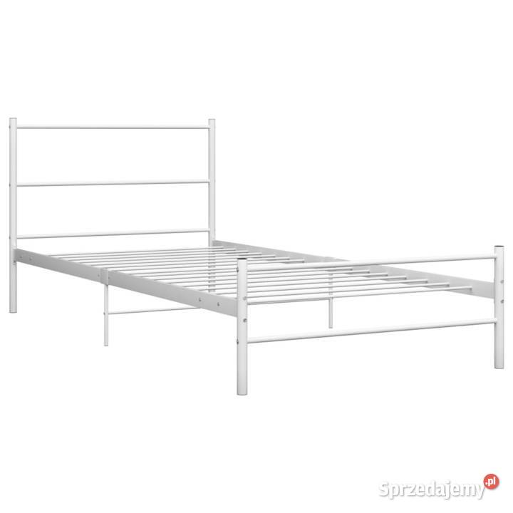 vidaXL Rama łóżka biała metalowa 100 x 200 Warszawa sprzedam