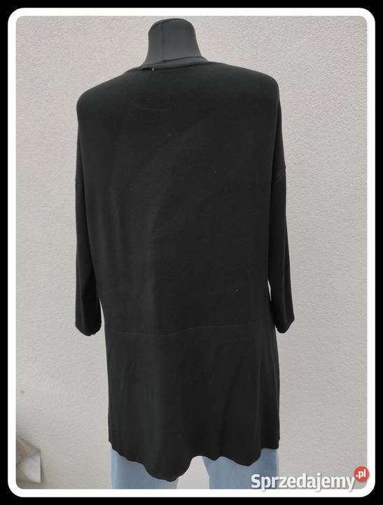 Mięciutki lekki czarny sweterek z wiskozy 44 XXL Płock
