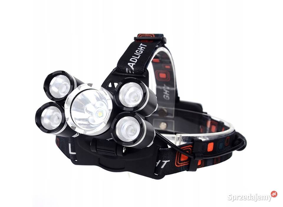 MOCNA LATARKA CZOŁOWA 5x LED CREE XML T6 podkarpackie Rzeszów