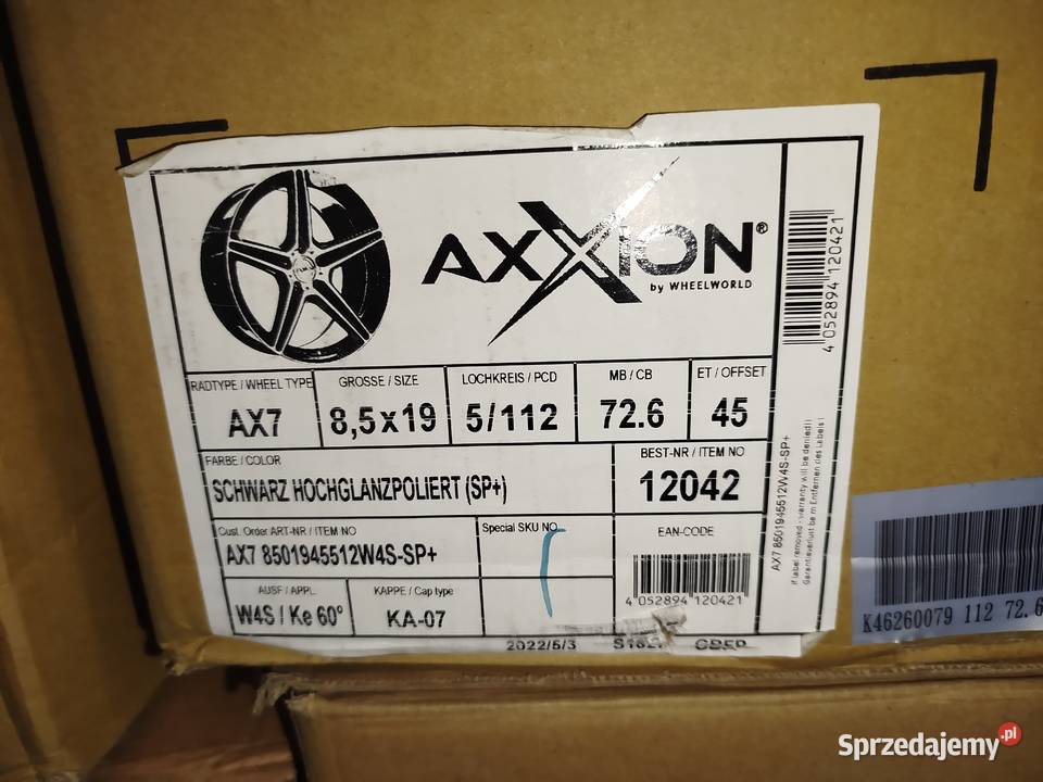 F375Alufelgi Nowe 19 5x112 Et45 Vw Skoda Audi Bąków