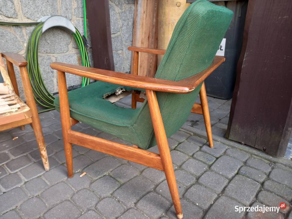 Fotele GFM 300 192 J Kędziorek PRL vintage Rawicz
