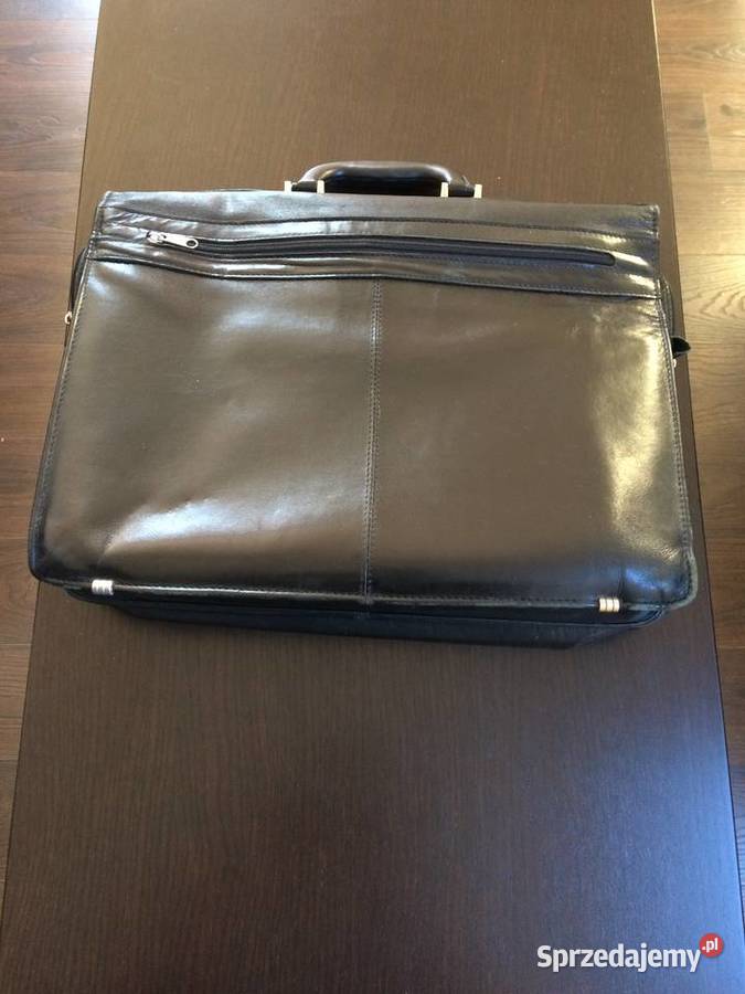 Teczka czarna skórzana do naprawy 43cm