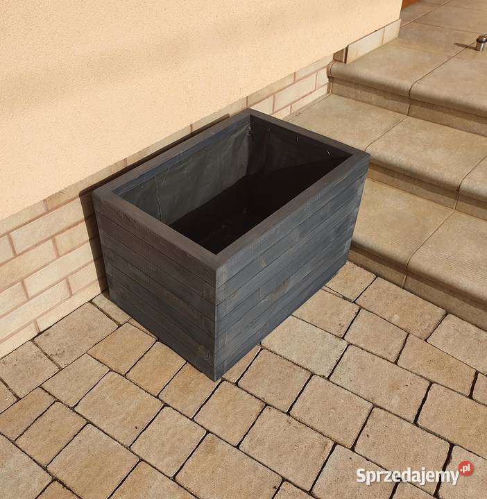 Donica ogrodowa szara drewniana 604040 kujawsko-pomorskie Pławin