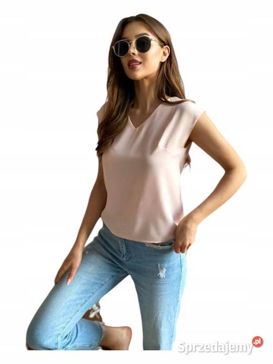 TOP Bluzka ADIKA prosty krój pudrowy różrozmiar Pątnów