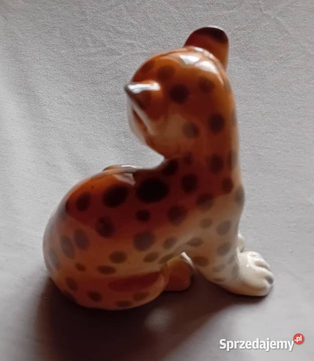 Figurka młody lampart Łomonosow CCCP