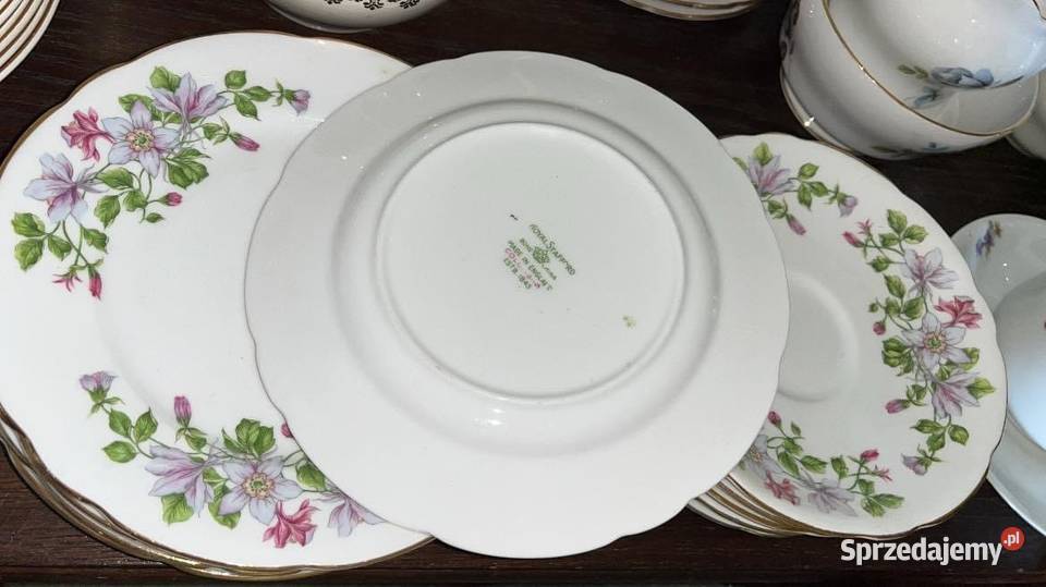 Serwis Columbine Esteb 1845 Royal Stafford Made Gdańsk