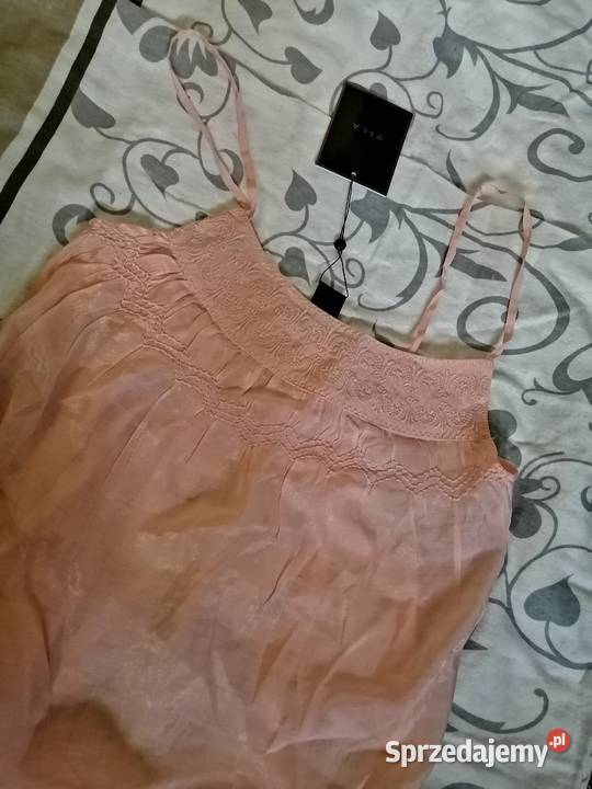 VILA bluzka Top bluzeczka na ramiączkach Haft Leszno