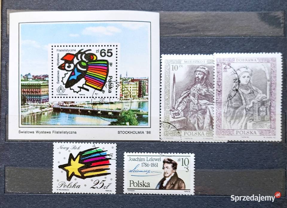Znaczki polskie 1986 kasowane Leźnica Wielka-Osiedle