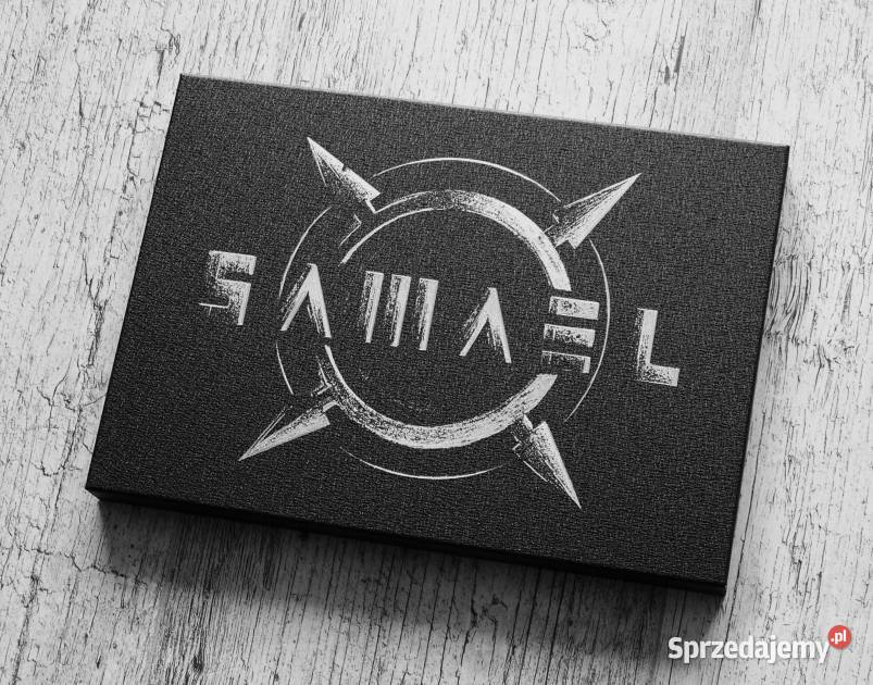 SAMAEL logo ręcznie grawerowane na blasze Sandomierz