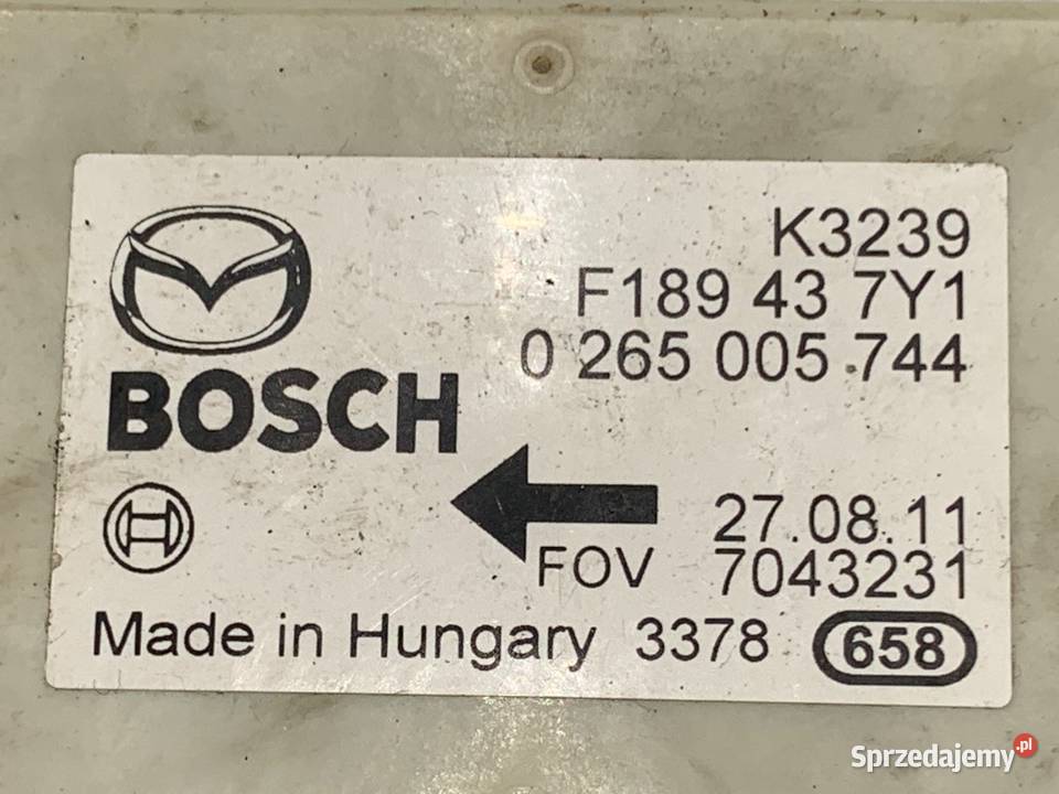 CZUJNIK ESP MAZDA CX7 0265005744 SUV 0614 Układ ABS i ESP sprzedam