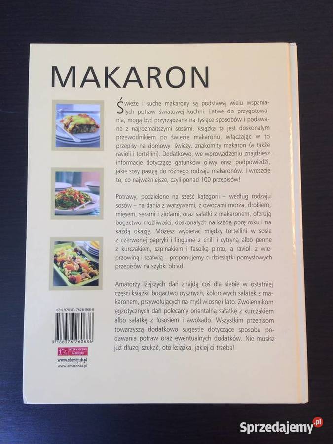 Makaron na każdą okazję album z przepisami Elbląg sprzedam