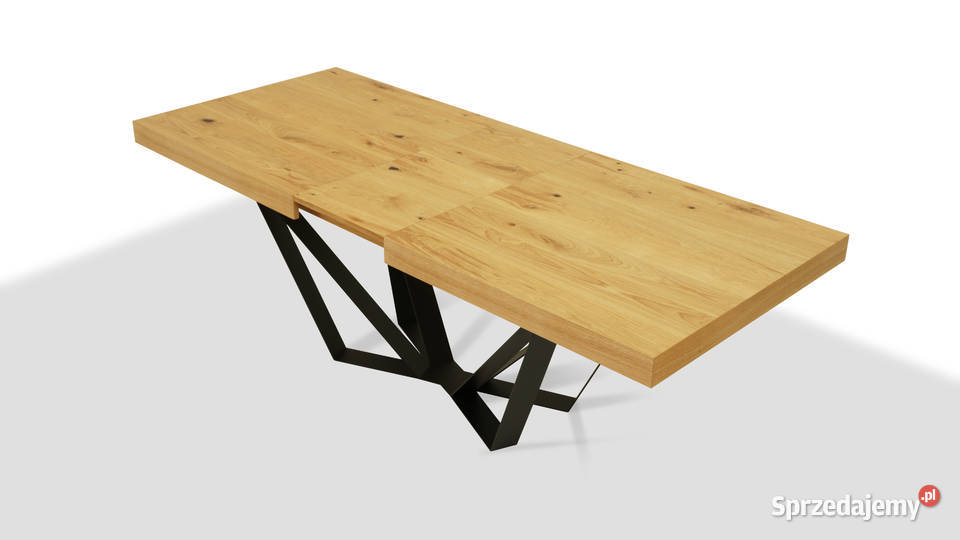 Stół rozkładany Dąb Nogi Stalowe Czarne 200x100 200cm Katowice