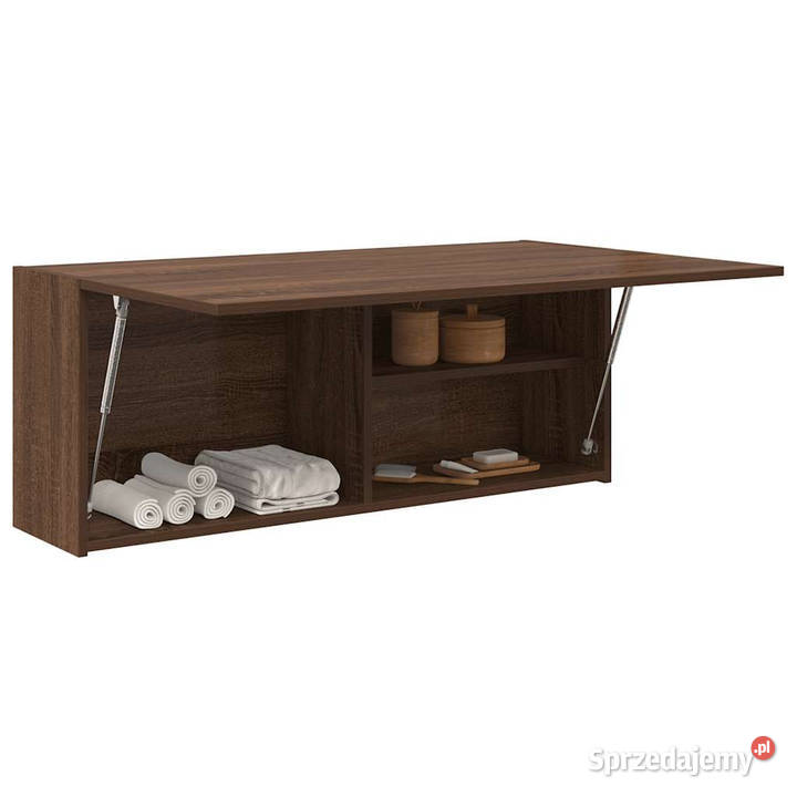Wisząca szafka łazienkowa brązowy dąb 100x25x40 Warszawa