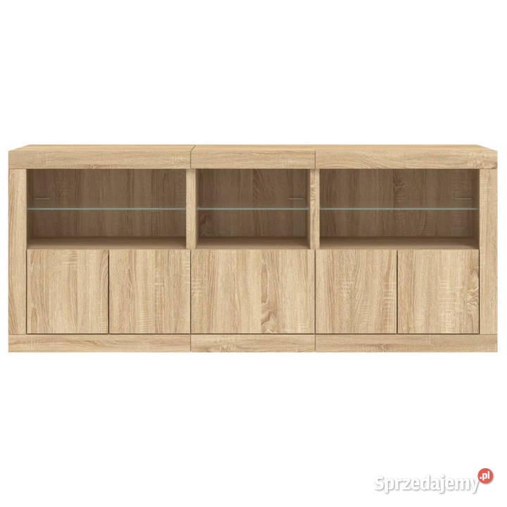 Szafka z oświetleniem LED dąb sonoma 162x37x67 mazowieckie Warszawa