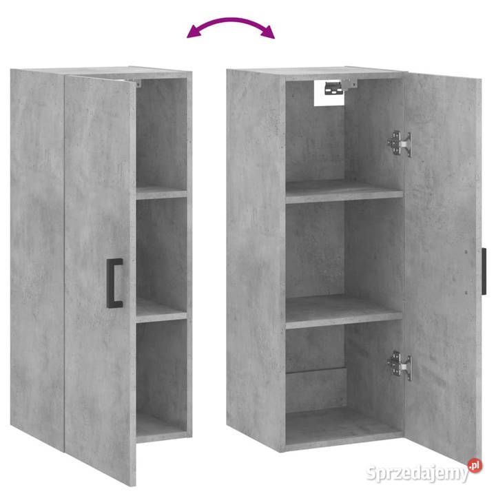 Szafka wisząca szarość betonu 345x34x90 WM828856 Dom i Ogród Warszawa sprzedam