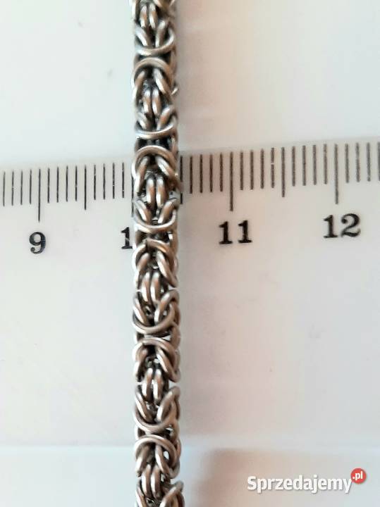 Srebrny naszyjnik królewski splot Rzeszów