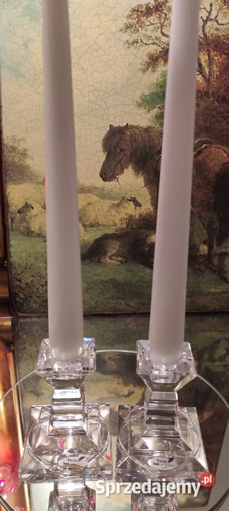 ZESTAW KRYSZTAŁOWYCH ŚWIECZNIKÓW STOŁOWYCH łódzkie Pabianice sprzedam