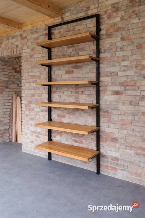 Regał z półkami drewnianymi półka regał loft Półki Półki małopolskie Gorlice