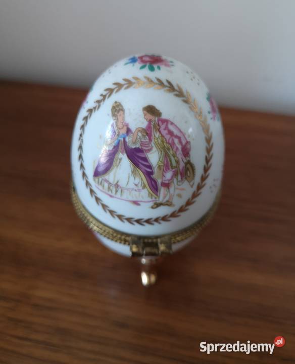 Jajko szkatułka porcelana vintage Toruń