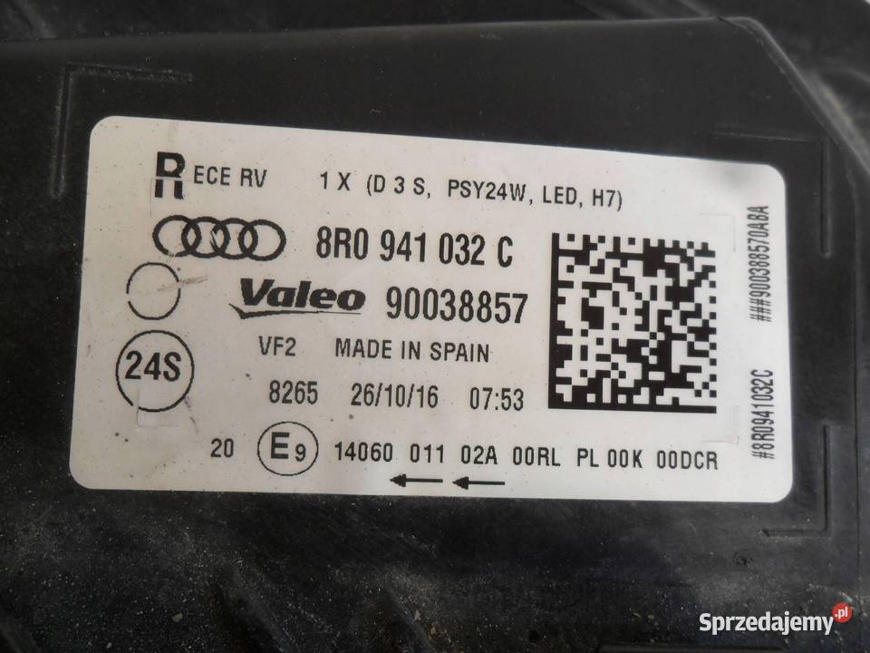 REFLEKTOR PRZÓD STRONA PRAWA AUDI Q5 SQ5 Nowy Tomyśl