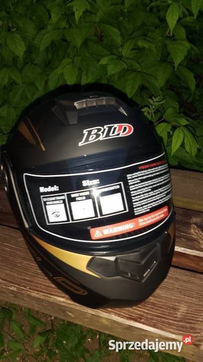 kask szczękowe L nowe czarny mat Leszno sprzedam
