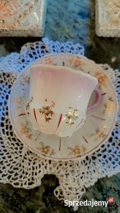 Porcelana filizanka sygnowana Oświęcim