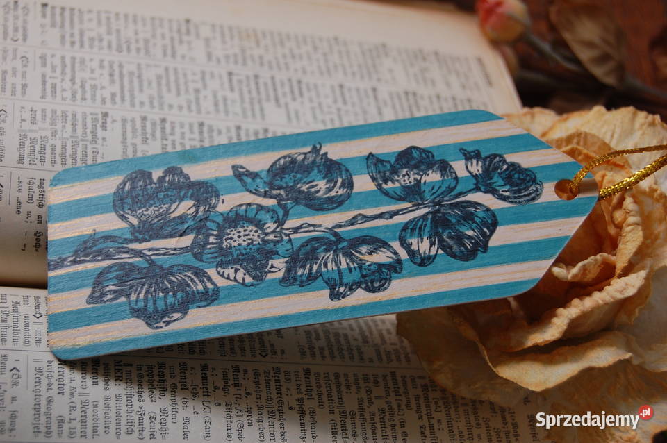 Zakładka do książek dzika róża rękodzieło 2 lubelskie Lublin