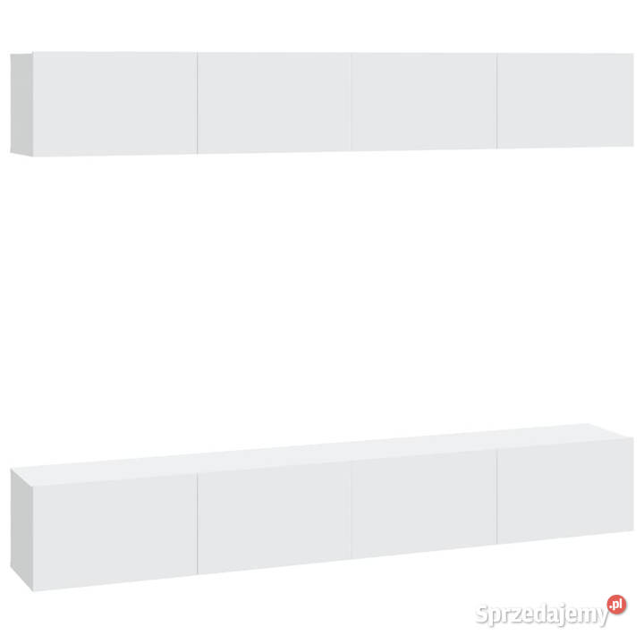 Szafki ścienne pod TV 4 białe 100x30x30 mazowieckie Warszawa