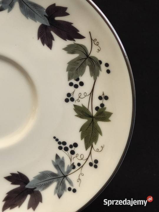 Zestaw kawowy angielski Royal Doulton Burgundy