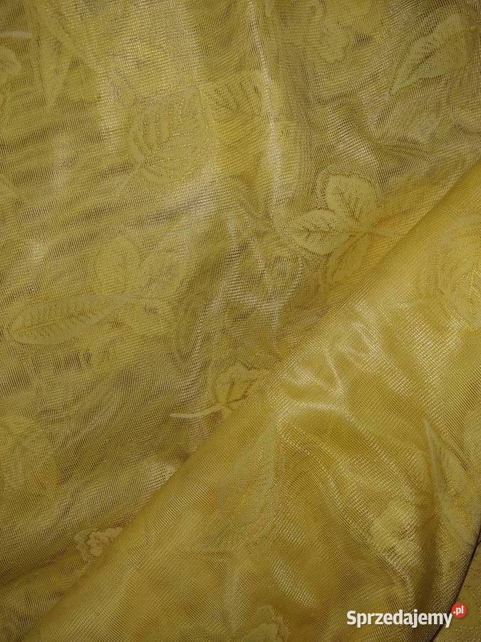 firana żakardowa żółta 250 wys Wystrój okien Wrocław