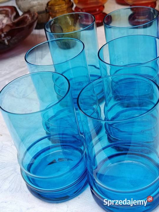 Szklanki niebieskie 6 sztuk mazowieckie Warszawa