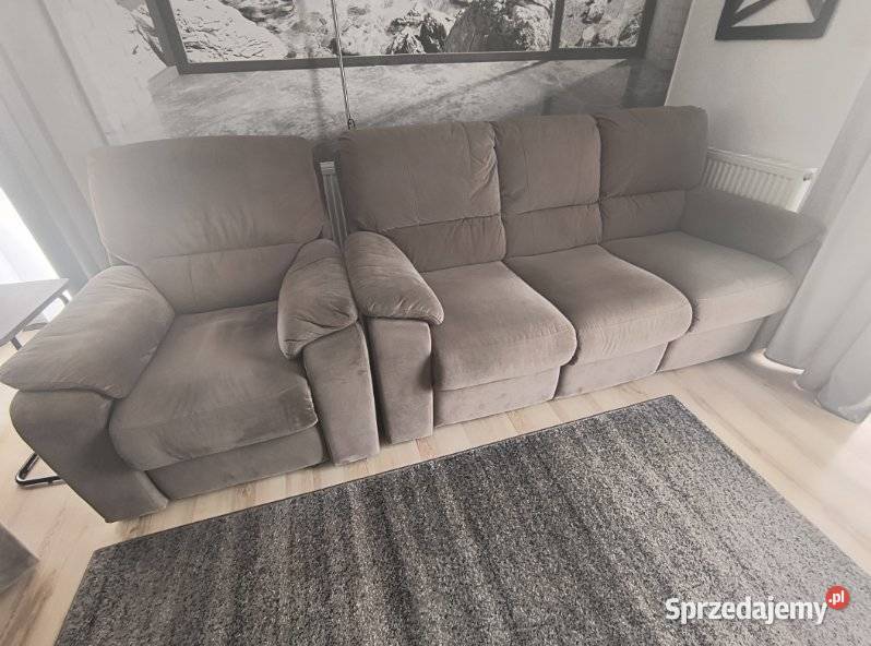 wypoczynek 2 fotele i kanapa z funkcją relax Rurzyca