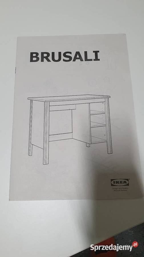 Białe biurko Brusali Ikea Gnieżdżewo sprzedam