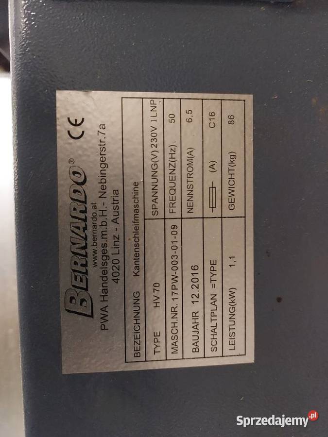 Szlifierka krawędziowa taśmowa Tarnowskie Góry