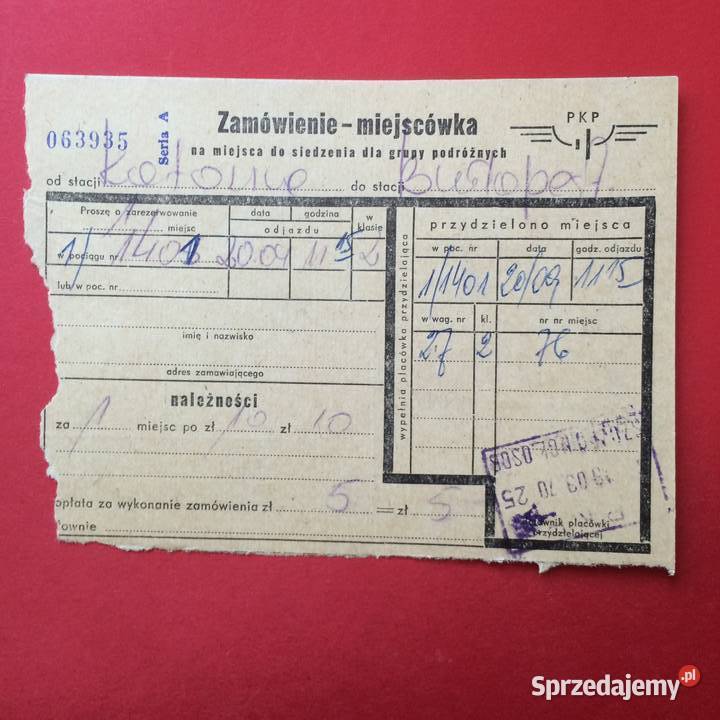 1402 Trzy Bilety PKP i Przydział Dewiz na Węgry zachodniopomorskie